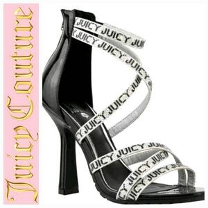 Juicy Couture Gabrielle Rhinestone Juicy Logo Stilleto Heels